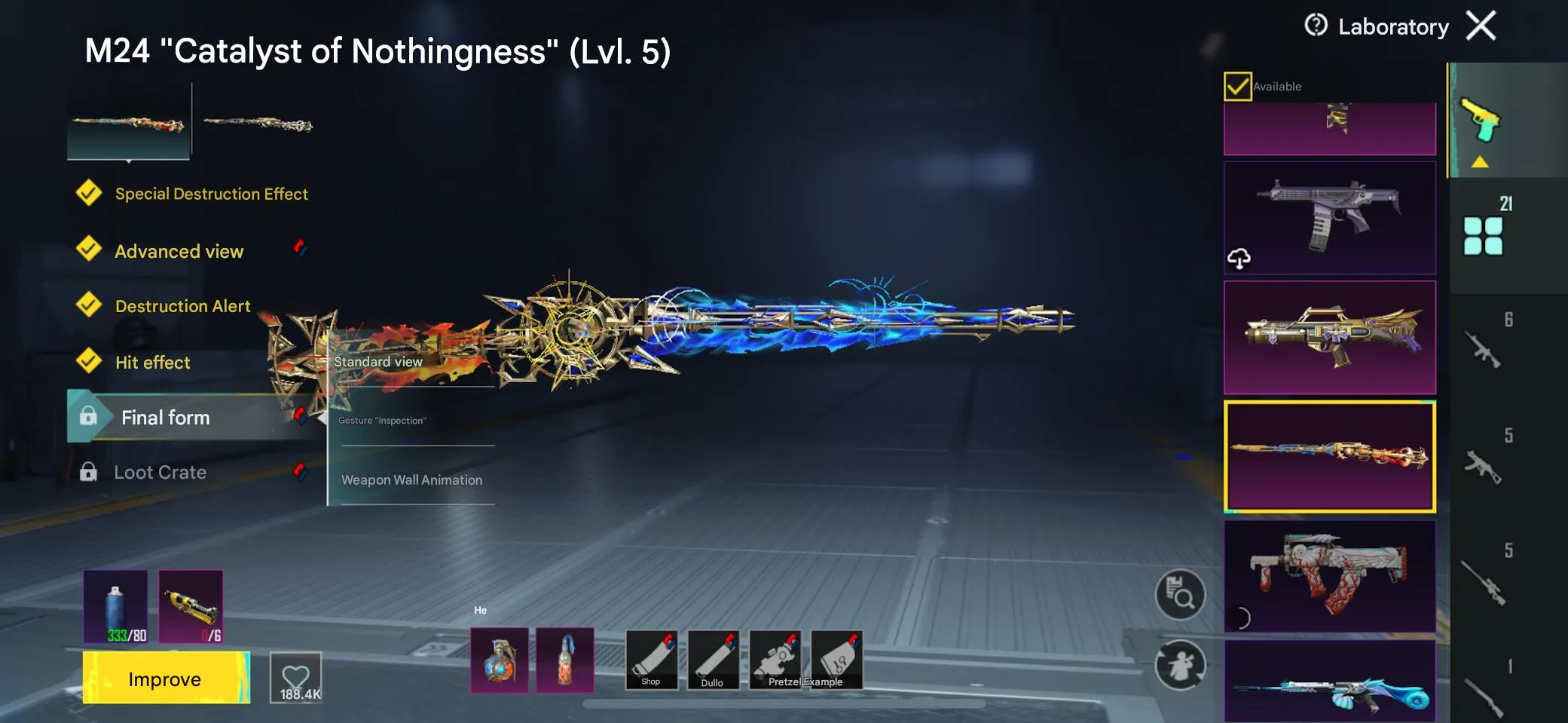 PGM264 All 5 Mummies, M416 Seal Underworld Lv.6, M416 Glacier, 6 Gold Suits, 30+ Mythics, 10+ Evo Guns, Plat (G)